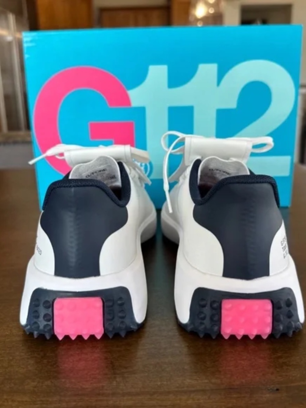 G/Fore Women's G.112 P.U. Leather Kiltie Golf Shoes Snow/Twilight Size 6.5 NEW - Picture 4 of 8